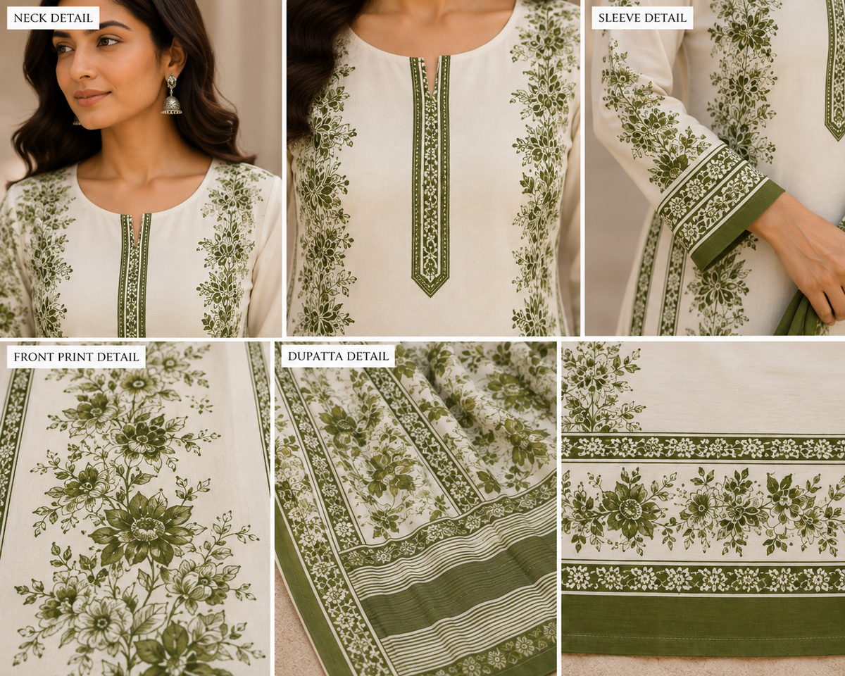 New Trending Jaam Top with Rayon Bottom & Printed Chiffon Dupatta