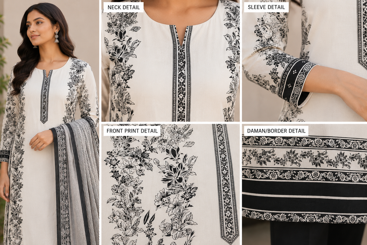 New Trending Jaam Top with Rayon Bottom & Printed Chiffon Dupatta