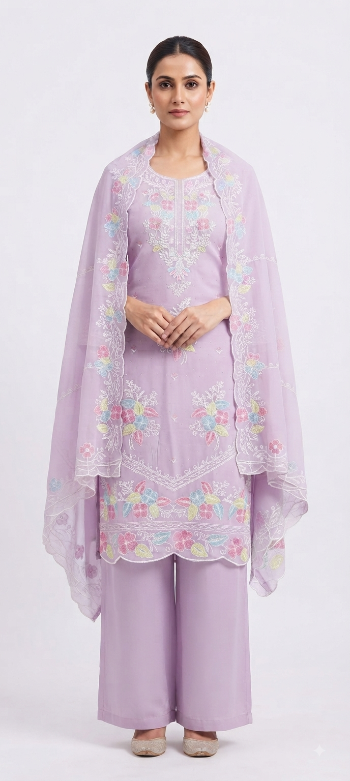 Trending Heavy quality jorjet thread work suit