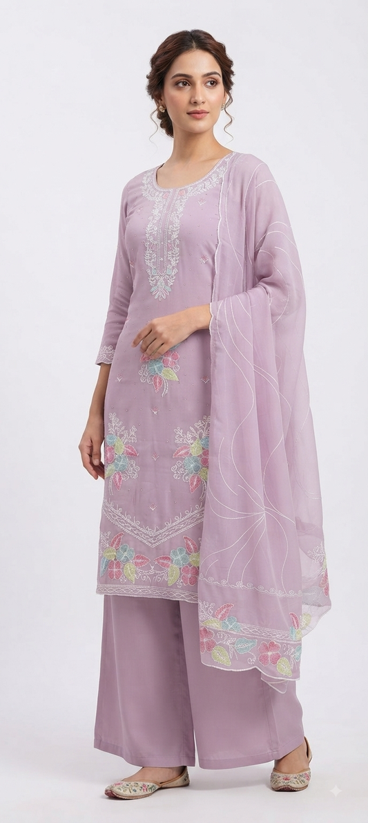 Trending Heavy quality jorjet thread work suit